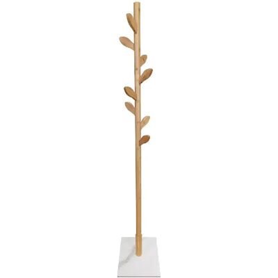 Pegane Porte-manteau de 8 crochets,en bois coloris Chêne nordique et base en métal blanc- Longueur 30 x Largeur 40 x Hauteur 176 cm - Publicité Pegane Porte-manteau de 8 crochets,en bois coloris Chêne nordique et base en métal blanc- Longueur 30 x Largeur 40 x Hauteur 176 cm - Publicité