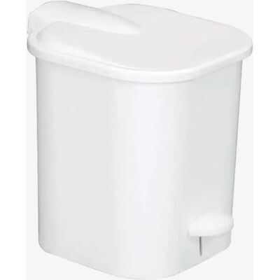 Poubelle carrée à pédale 4 L - blanc - Gilac - Publicité Poubelle carrée à pédale 4 L - blanc - Gilac - Publicité