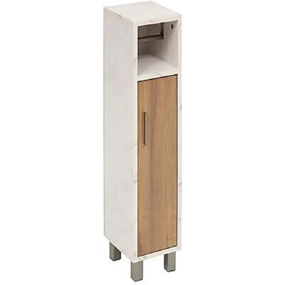 Pegane Dérouleur pour papier toilette avec rangement 1 porte, coloris marron/blanc - Longueur 18 x Profondeur 86 x Hauteur 20 cm - Publicité Pegane Dérouleur pour papier toilette avec rangement 1 porte, coloris marron/blanc - Longueur 18 x Profondeur 86 x Hauteur 20 cm - Publicité
