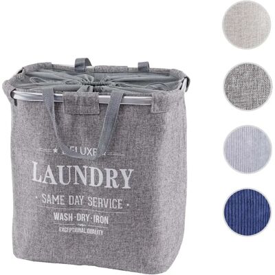Mendler Panier à linge pliant - Gris - Publicité Mendler Panier à linge pliant - Gris - Publicité