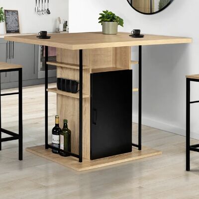IDMARKET UGO Île de Cuisine 110cm - Design Industriel - Publicité IDMARKET UGO Île de Cuisine 110cm - Design Industriel - Publicité