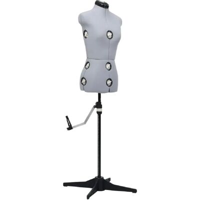 vidaXL Mannequin femme ajustable gris taille 33-40 - Mannequin - Publicité vidaXL Mannequin femme ajustable gris taille 33-40 - Mannequin - Publicité