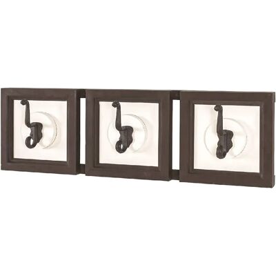 Pegane Porte-manteau patère bois - Blanc - Publicité Pegane Porte-manteau patère bois - Blanc - Publicité