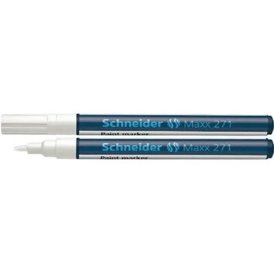 Schneider 271 Marqueur peinture 1-2 mm - Blanc - Publicité Schneider 271 Marqueur peinture 1-2 mm - Blanc - Publicité