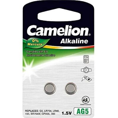 Camelion Pile bouton AG5 alcaline - Publicité Camelion Pile bouton AG5 alcaline - Publicité