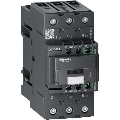 Schneider Electric TeSys d - Contacteur 3P - 440V - 50A - 24V CC - LC1D50ABBE - Publicité Schneider Electric TeSys d - Contacteur 3P - 440V - 50A - 24V CC - LC1D50ABBE - Publicité