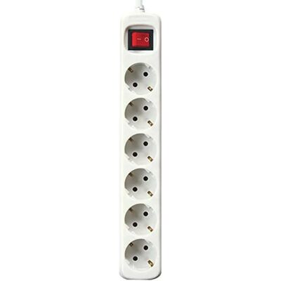 Silver Electronics 9636 Rallonge - 6 Prises, 1,5 m, Blanc - Publicité Silver Electronics 9636 Rallonge - 6 Prises, 1,5 m, Blanc - Publicité