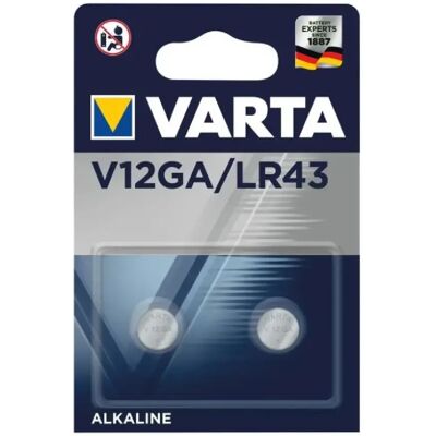 Varta V12GA Modèle LR43 - Pile jetable - Publicité Varta V12GA Modèle LR43 - Pile jetable - Publicité