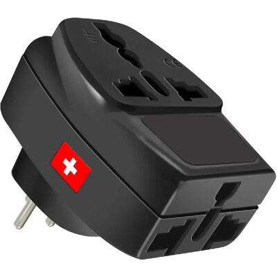 Akashi adaptateur de voyage prise type J Suisse - Publicité Akashi adaptateur de voyage prise type J Suisse - Publicité