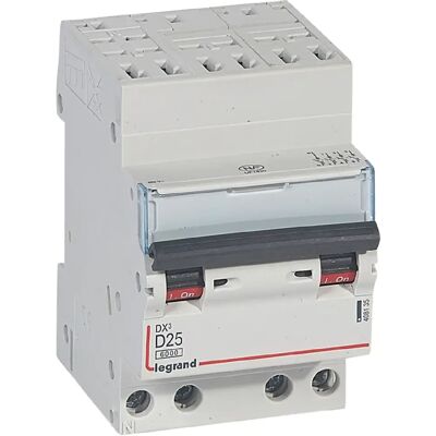 disjoncteur 25a 10ka courbe d tétrapolaire legrand dx3 auto / vis - Publicité disjoncteur 25a 10ka courbe d tétrapolaire legrand dx3 auto / vis - Publicité