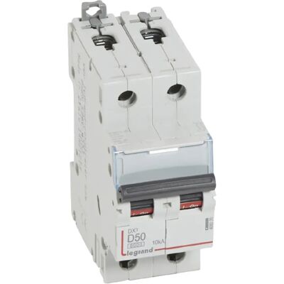 disjoncteur 50a 10ka phase neutre courbe d legrand dx3 vis / vis - Publicité disjoncteur 50a 10ka phase neutre courbe d legrand dx3 vis / vis - Publicité