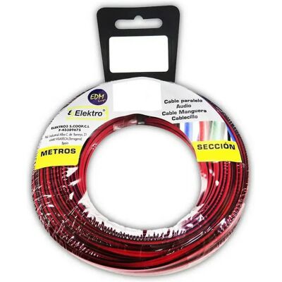 Câble audio EDM Rouge/Noir 2 x 0,75 mm 10 m - Publicité Câble audio EDM Rouge/Noir 2 x 0,75 mm 10 m - Publicité