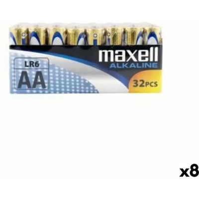 Piles Alcalines Maxell LR06 1,5 V (32 Pièces) (8 Unités) - Publicité Piles Alcalines Maxell LR06 1,5 V (32 Pièces) (8 Unités) - Publicité