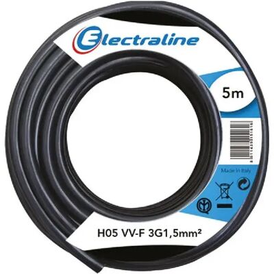 CABLE H05VVF 3G1.5 5M NOIR ELECTRALINE - 60107073D - Publicité CABLE H05VVF 3G1.5 5M NOIR ELECTRALINE - 60107073D - Publicité