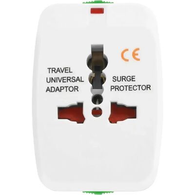 Avizar Adaptateur Secteur Universel pour Appareil Électrique Protection Surtension Blanc - Publicité Avizar Adaptateur Secteur Universel pour Appareil Électrique Protection Surtension Blanc - Publicité