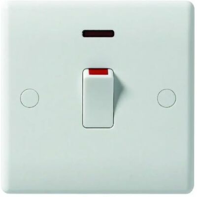 Interrupteur moulé blanc BG Nexus 20A - Double pôle simple, Néon - Publicité Interrupteur moulé blanc BG Nexus 20A - Double pôle simple, Néon - Publicité
