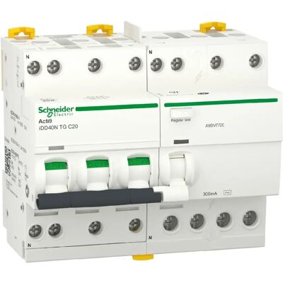 Schneider Electric - Acti9 iDD40N - 3P+N - 300mA - Publicité Schneider Electric - Acti9 iDD40N - 3P+N - 300mA - Publicité