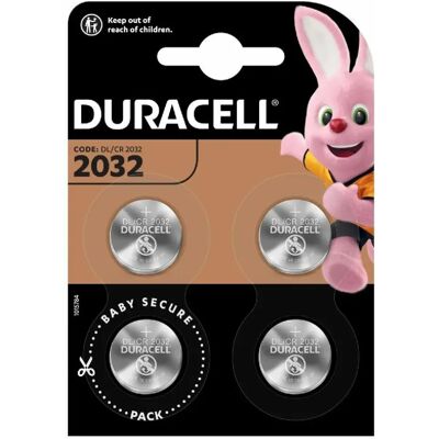 Piles Duracell CR2032 - Pack de 4 - Batterie - Publicité Piles Duracell CR2032 - Pack de 4 - Batterie - Publicité