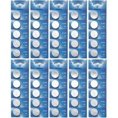 Visiodirect Piles bouton lithium CR2450 - Lot de 50 - Publicité Visiodirect Piles bouton lithium CR2450 - Lot de 50 - Publicité
