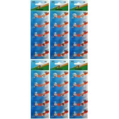 Visiodirect Piles bouton AG5 LR754 lot de 60 - Publicité Visiodirect Piles bouton AG5 LR754 lot de 60 - Publicité