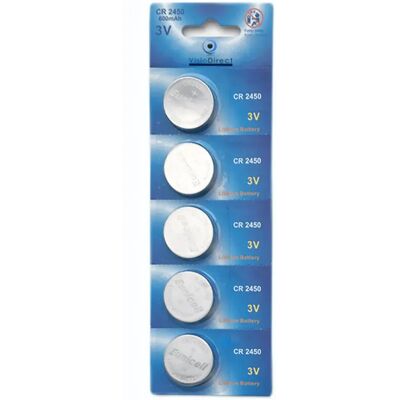 Visiodirect Piles bouton CR2450 lithium 3V - Lot de 5 - Publicité Visiodirect Piles bouton CR2450 lithium 3V - Lot de 5 - Publicité