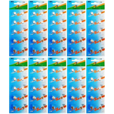Visiodirect Piles bouton AG3 1,5 V - Pack de 100 - Publicité Visiodirect Piles bouton AG3 1,5 V - Pack de 100 - Publicité