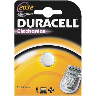 Duracell Pile bouton lithium CR2032 - 3 V - Publicité Duracell Pile bouton lithium CR2032 - 3 V - Publicité