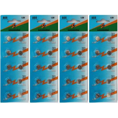 Visiodirect Piles bouton AG6 LR920 - Lot de 40 - Publicité Visiodirect Piles bouton AG6 LR920 - Lot de 40 - Publicité