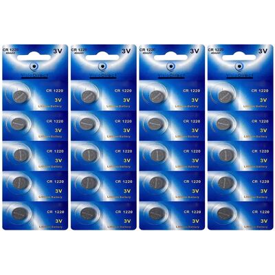 Visiodirect Piles bouton lithium CR1220 3V - Lot de 20 - Publicité Visiodirect Piles bouton lithium CR1220 3V - Lot de 20 - Publicité