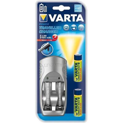 Varta Chargeur de piles avec 2 AA - Publicité Varta Chargeur de piles avec 2 AA - Publicité