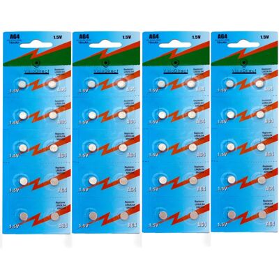 Visiodirect Piles bouton AG4 LR626 - Lot de 40 - Publicité Visiodirect Piles bouton AG4 LR626 - Lot de 40 - Publicité