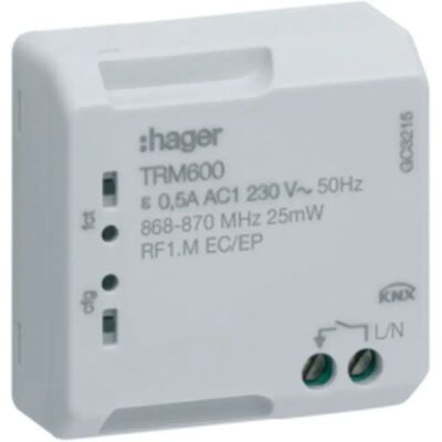 Hager - TRM600 - KNX-Funk Tastaktor - Entrée binaire - Publicité Hager - TRM600 - KNX-Funk Tastaktor - Entrée binaire - Publicité