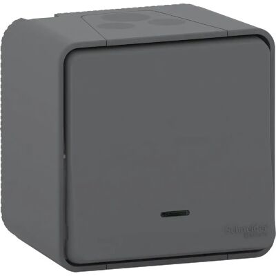 Interrupteur va-et-vient Schneider anthracite - Switch - Étanche - Extérieur - Publicité Interrupteur va-et-vient Schneider anthracite - Switch - Étanche - Extérieur - Publicité