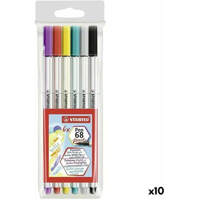 Stabilo Pen 68 Brush - Publicité Stabilo Pen 68 Brush - Publicité