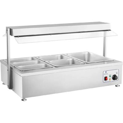 Helloshop26 Bain-marie inox 1700W 6 bacs GN - Publicité Helloshop26 Bain-marie inox 1700W 6 bacs GN - Publicité