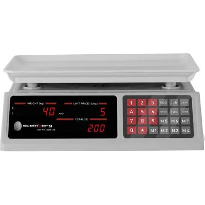 Helloshop26 Balance poids-prix - 40 kg / 2 g - 33,7 x 23,1 x 0,6 cm 14_0000065 - Publicité Helloshop26 Balance poids-prix - 40 kg / 2 g - 33,7 x 23,1 x 0,6 cm 14_0000065 - Publicité
