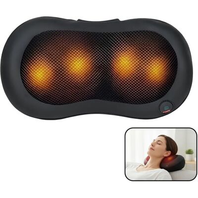 Avizar Coussin Massant électrique 24W avec Chauffant et LED Ergonomique Noir - Publicité Avizar Coussin Massant électrique 24W avec Chauffant et LED Ergonomique Noir - Publicité
