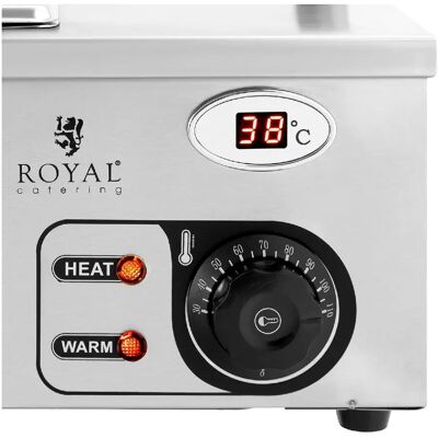Helloshop26 Bain-marie professionnel GN 1/2, 3 bacs, vitrine verre - Publicité Helloshop26 Bain-marie professionnel GN 1/2, 3 bacs, vitrine verre - Publicité