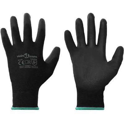 vidaXL Gants de Travail 24 pièces Noir 11 / XXL Polyester - Publicité vidaXL Gants de Travail 24 pièces Noir 11 / XXL Polyester - Publicité