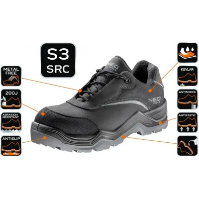 Chaussures de travail basses NEO TOOLS 82-150 S3 SRC Nubuck CE/Taille:47 - Publicité Chaussures de travail basses NEO TOOLS 82-150 S3 SRC Nubuck CE/Taille:47 - Publicité
