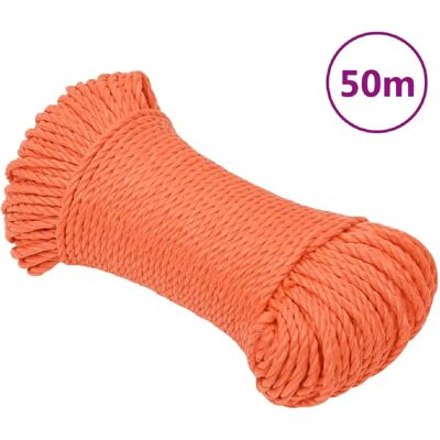 Corde Torsadée Orange 6mm 50m vidaXL - Corde - Publicité Corde Torsadée Orange 6mm 50m vidaXL - Corde - Publicité