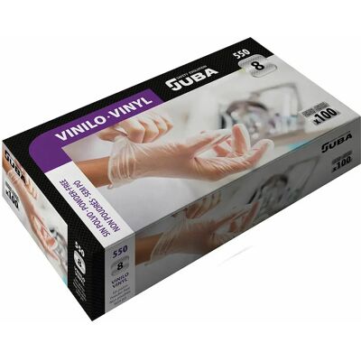 Juba Gants jetables en vinyle Safety Evolution - Taille 8 - Publicité Juba Gants jetables en vinyle Safety Evolution - Taille 8 - Publicité