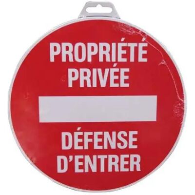 Novap Disque de signalisation propriété privée, défense d'entrer - Ø180 mm - Publicité Novap Disque de signalisation propriété privée, défense d'entrer - Ø180 mm - Publicité