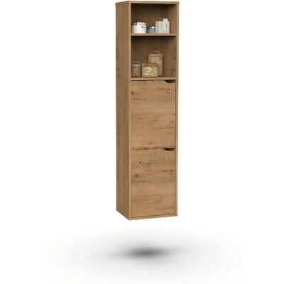 Pegane - Colonne SDB - Chêne doré - Bathroom cabinet - Publicité Pegane - Colonne SDB - Chêne doré - Bathroom cabinet - Publicité