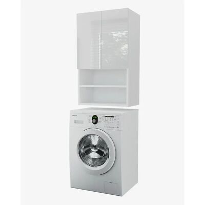 Tendance Dusine Laveo - Meuble Lave-linge - Blanc Laqué - Publicité Tendance Dusine Laveo - Meuble Lave-linge - Blanc Laqué - Publicité