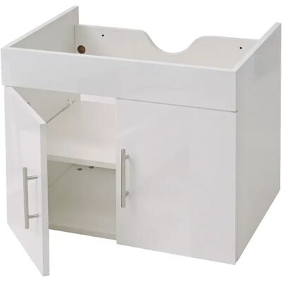 DÉCOSHOP26 Armoire de salle de bains murale - Blanc brillant 60cm - Publicité DÉCOSHOP26 Armoire de salle de bains murale - Blanc brillant 60cm - Publicité
