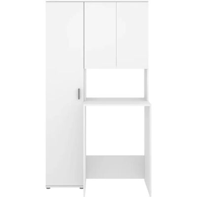 Pegane Meuble de Buanderie avec Colonne de Rangement d'une porte coloris Blanc - Publicité Pegane Meuble de Buanderie avec Colonne de Rangement d'une porte coloris Blanc - Publicité