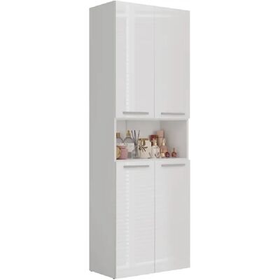 Armoire de bain 3XE LIVING - Bagnoli DK 2K, Blanc Mat/Brillant, 30x60x174cm - Publicité Armoire de bain 3XE LIVING - Bagnoli DK 2K, Blanc Mat/Brillant, 30x60x174cm - Publicité