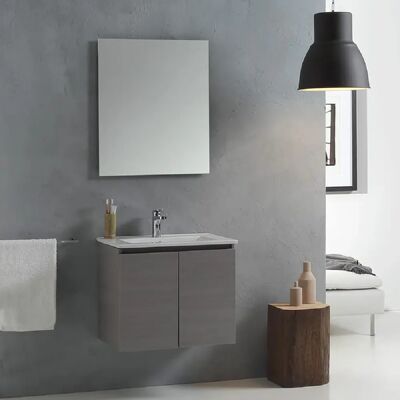 Kiamami Valentina - Meuble de salle de bain suspendu avec lavabo - Gris clair - Mobilier de salle de bain - Publicité Kiamami Valentina - Meuble de salle de bain suspendu avec lavabo - Gris clair - Mobilier de salle de bain - Publicité