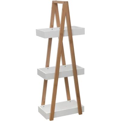 Pegane Étagère salle de bain 3 niveaux - Blanc - Publicité Pegane Étagère salle de bain 3 niveaux - Blanc - Publicité